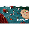 Yilisi 18Pcs 18 Style Christmas Bell & Tree & Sock & Snowman & Candy Cane Enamel Pin JEWB-YS0001-10-19