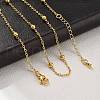 Brass Satellite Chains Necklaces for Women NJEW-D302-28G-2