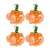 Halloween Theme Glass Seed Beads Pendants PALLOY-MZ00775-01-1