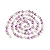 Handmade Glass Pearl Beaded Chain AJEW-JB01134-02-4