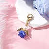 Flower Angel Glass & Acrylic Pendant Decorations HJEW-MZ00242-4