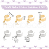8Pcs 4 Style 304 Stainless Steel Open Cuff Rings Set RJEW-AB00011-3