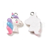 Opaque Resin Pendants RESI-J023-12B-1