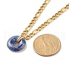 Natural Lapis Lazuli Donut Pendant Necklace NJEW-JN03815-04-5