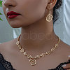 Vortex Alloy Pendant Necklace & Dangle Earrings Sets FS-WGE9BDE-01-1