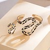 Leopard Print S Shape Alloy Cuff Bangles & Rings Sets for Women FS-WG1AFAF-01-3