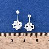 S999 Fine Silver Stud Earrings EJEW-F356-01S-3