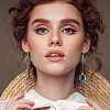 ANATTASOUL 4 Set 4 Style Alloy Dangle Earrings & Stud Earrings EJEW-AN0004-88-6