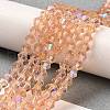 Transparent Electroplate Glass Beads Strands EGLA-A039-T2mm-L15-4