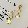 S925 Sterling Silver Sunflower Tassel Stud Earrings CG4373-4