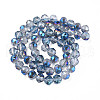 Electroplate Transparent Glass Beads Strands EGLA-N002-34B-D03-2