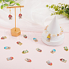 SUNNYCLUE 28Pcs 7 Styles Printed Alloy Enamel Pendants ENAM-SC0005-41-4