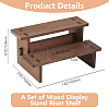 2-Tier Wooden Jewelry Organizer Display Risers ODIS-WH0058-19A-2