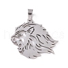 Hollow 201 Stainless Steel Pendants STAS-G273-07P-1