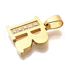 Ion Plating(IP) 304 Stainless Steel Rhinestone Pendants STAS-U035-01G-R-2