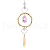Natural Yellow Quartz Chips Hanging Ornaments G-Z051-01E-1