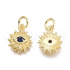 Brass Micro Pave Cubic Zirconia Pendants KK-P187-16D-G-2