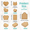  150Pcs 5 Styles Kraft Paper Earring Display Cards DIY-TA0006-04-4