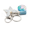 26Pcs Transparent Epoxy Resin & Transparent Acrylic & Faux Suede Tassel Keychain KEYC-JKC01202-15-4