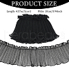 BENECREAT 5 Yards Polyester Pleated Lace Ribbon OCOR-BC0006-80A-2