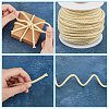 BENECREAT 10 Yards Round Polyester Golde Metallic Cord OCOR-BC0007-51B-4