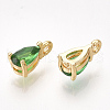 Brass Cubic Zirconia Charms KK-T038-367G-02-2