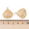 Brass with Clear Cubic Zirconia Pendants KK-G532-22G-3