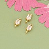 10Pcs Brass Crystal Rhinestone Connector Charms KK-V006-04G-04-1