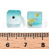 Frosted Glass Beads with Golden Glitter Powder X1-DGLA-NH001-8mm-01C-3