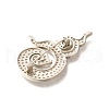 Thai Traditional Nine Number Brass Micro Pave Clear Cubic Zirconia Brooches KK-M312-33P-2
