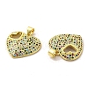 Brass Micro Pave Cubic Zirconia Pendants KK-A180-03G-02-2