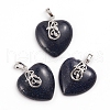 Synthetic Blue Goldstone Pendants G-I275-03J-1