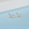 Elegant Deer S925 Sterling Silver Stud Earrings IE6298-1