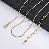 Long-Lasting Plated Brass Snake Chain Necklaces NJEW-K112-04G-NF-2