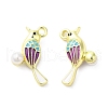 Alloy Enamel Robin Bird Pendants ENAM-D050-08G-01-1