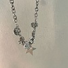 Brass Star Tassel Pendant Necklaces for Women FS-WG63EF5-01-2