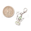 Angel Glass Beaded & Alloy Pendant Decorations HJEW-MZ00192-03-3