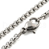 Non-Tarnish 201 Stainless Steel Pendant Necklaces NJEW-H030-02P-3