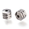 Tarnish Resistant 202 Stainless Steel Groove Beads STAS-I168-07P-2