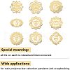 Olycraft 9Pcs 9 Style Custom Carbon Steel Self-adhesive Picture Stickers DIY-OC0008-60-4