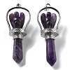 Natural Amethyst Pointed Big Pendants KK-H491-01P-04-1