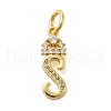 Brass Micro Pave Cubic Zirconia Pendants KK-M273-01G-S-1