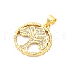 Brass Micro Pave Cubic Zirconia Pendants KK-D325-52G-2