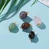 Nuggets Natural Mixed Gemstone Pendants PALLOY-JF00603-5