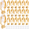 SOFPLATE 36Pcs Brass Clip-on Earring Converters Findings KK-SP0001-10G-1