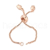 Brass Slider Bracelets Making KK-F891-17RG-03-1