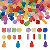 500Pcs 5 Style Transparent Acrylic Beads FACR-PJ0001-04-10
