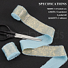 4.5M Single Face Hot Stamping Polyester Frayed Ribbon OCOR-WH20003-08C-2