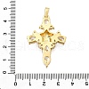 Brass Micro Pave Cubic Zirconia Pendants KK-C094-02G-3