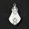 Natural White Shell Pendants SSHEL-C010-05P-3